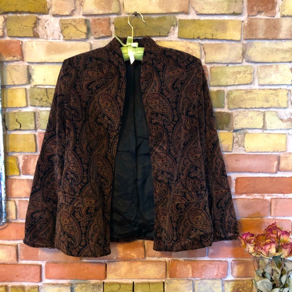 Jackets & Blazers - Beautiful Cotten velveteen paisley blazer size M